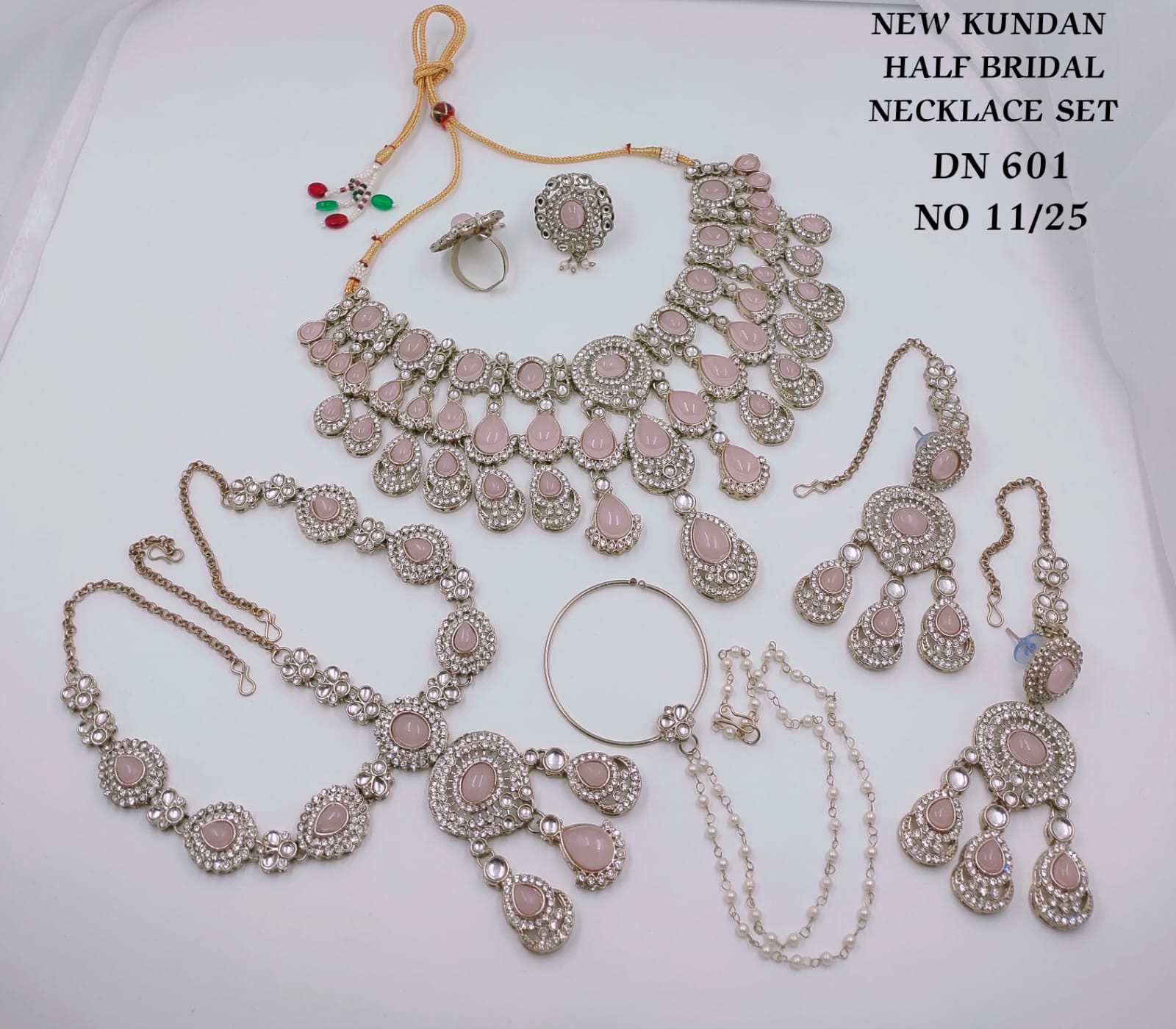 Handcrafted Kundan Half Bridal Jewellery Set